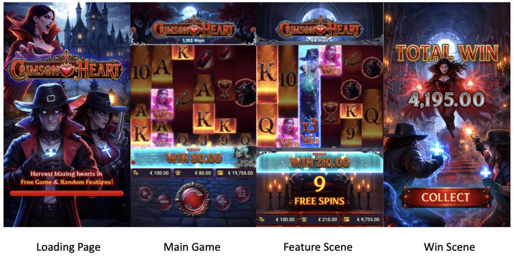 Crimson Heart Slot Game by SpaceGaming