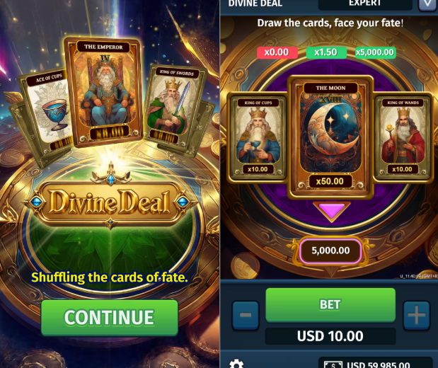 Paparan game Divine Deal daripada Crescendo Games